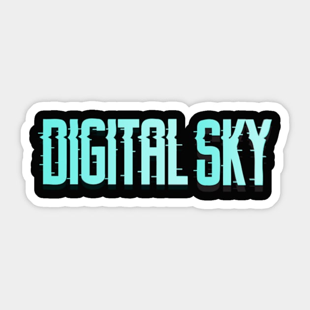 Miscellaneous Items: Digital Sky (Black) Sticker by DigitalSky